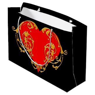 Bold Romantic Valentine Red Goth Heart 
