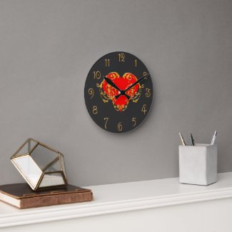 Bold Romantic Valentine Red Goth Heart