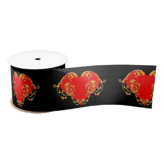 Bold Romantic Valentine Red Goth Heart 