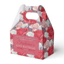 Bold Rose Birthday Favor Box For Girls Birthday