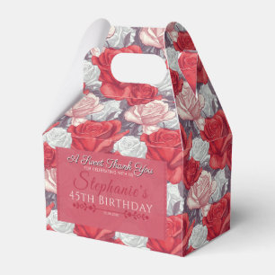 Bold Rose Birthday Favor Box For Girls Birthday
