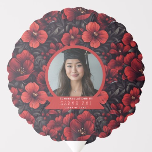 Bold Rose Lover Phd Grad Balloon