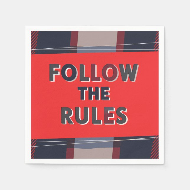 Bold Rules: A Clear, Striking Message Napkins (Front)