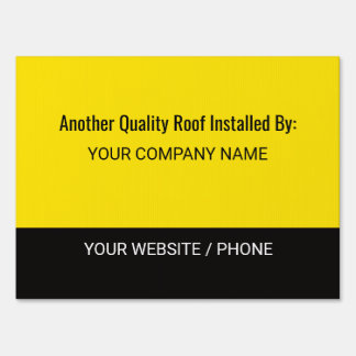 Bold Safety Yellow Contractor Business Template Sign