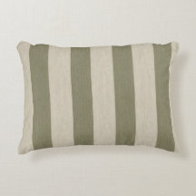 Bold Sage Green and Cream Vertical Striped Pattern