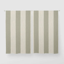 Bold Sage Green and Cream Vertical Striped Pattern