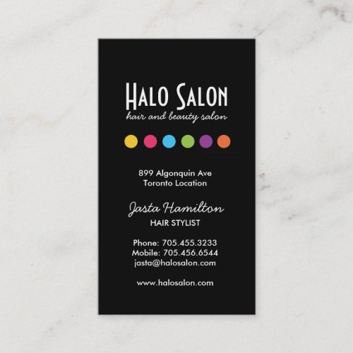Bold Salon Appointment Card - Click Customize it! Business Cards