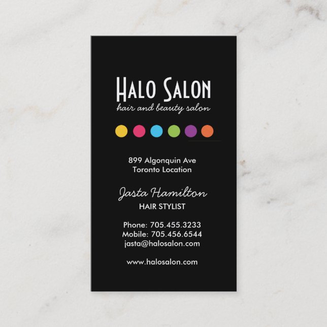 Bold Salon Appointment Card - Click Customize it! (Front)