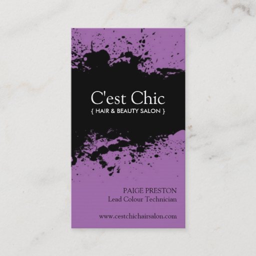 Customizable Bold Salon Business Cards