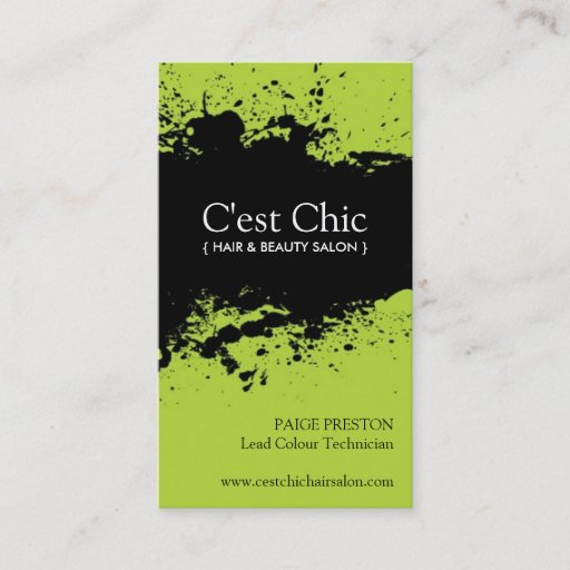 Customizable Bold Salon Business Cards