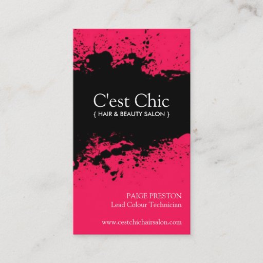 Customizable Bold Salon Business Cards
