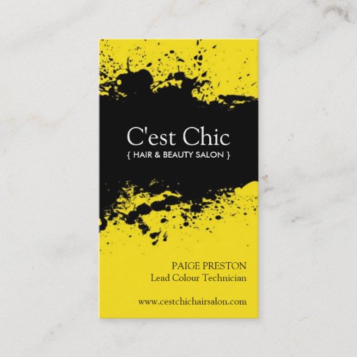 Customizable Bold Salon Business Cards