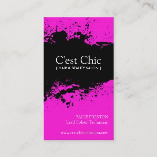 Customizable Bold Salon Business Cards
