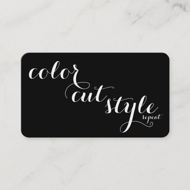 Bold Salon Referral Card - cut color style repeat (Front)