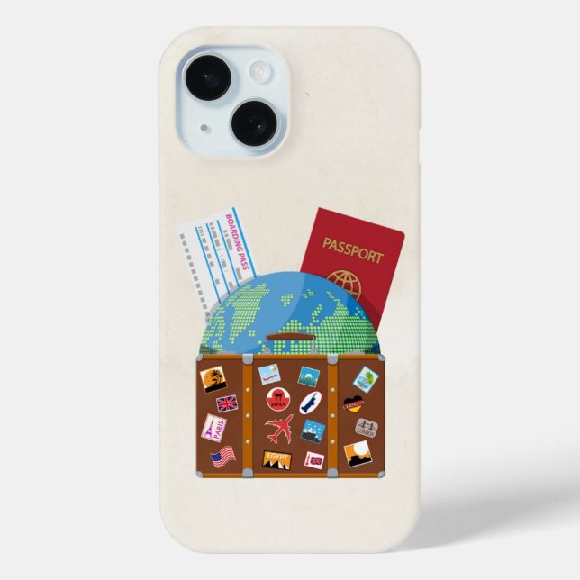 Bold Sans Serif Aesthetic Phone Case | passport  (Back)