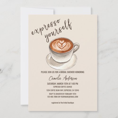 Bold Sans Serif Bold Invitation espresso yourself