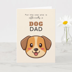 Bold Sans Serif	Minimal Greeting Card   dog dad
