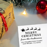 Bold Santa Reindeer Merry Christmas Return Address Self-inking Stamp<br><div class="desc">Easily personalize these custom Bold Santa Reindeer Merry Christmas Return Address self-inking rubber stamps with your own names and address. To customize these rubber stamps, click on "Personalize this template" and change the text in the boxes provided. Available in 9 different colors and 6 sizes. Please view your design on...</div>