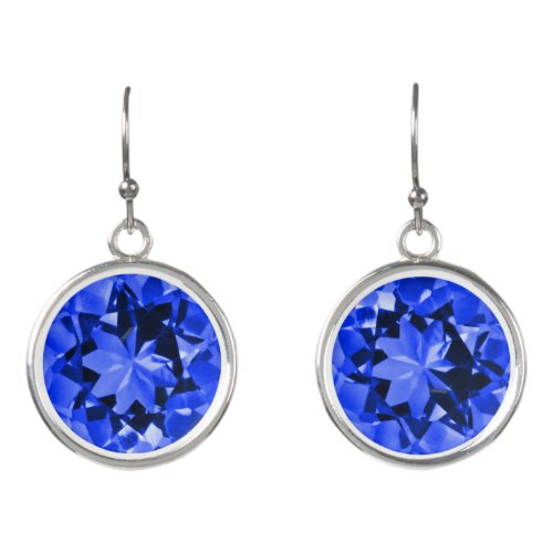 Bold Sapphire September Birthstone Earrings