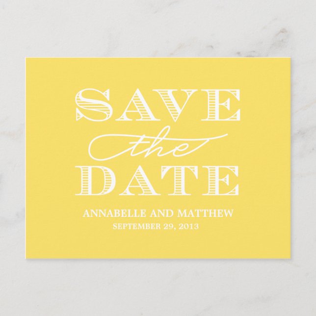 Bold Save the Date Postcard (Front)