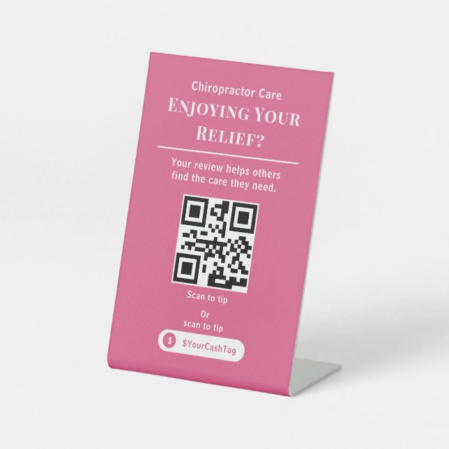Bold Scan to Tip QR Code Sign | Cash App Tips  (Front)
