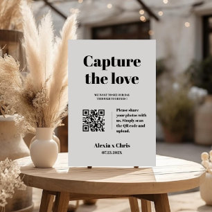 Bold Script Capture The Love QR code Enclosure Card