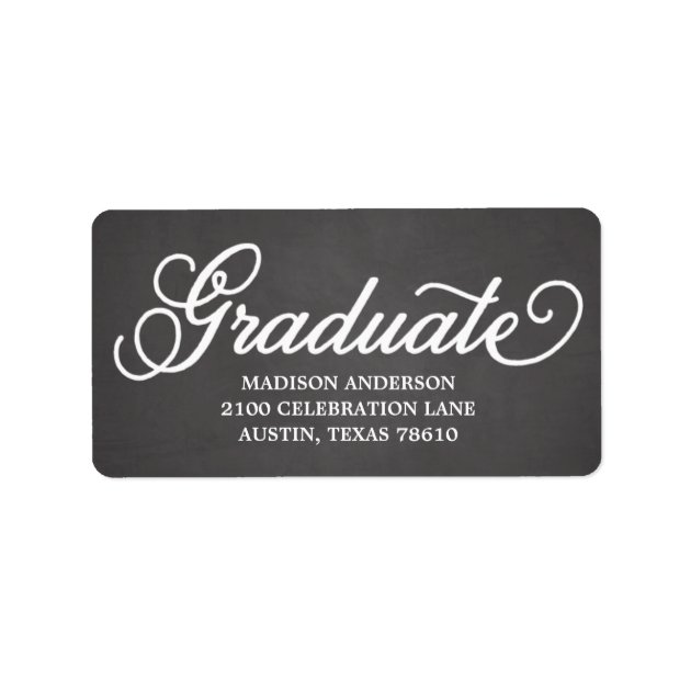 Bold Script | Graduation Address Label