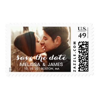 Bold Script | Photo Save the Date Stamp