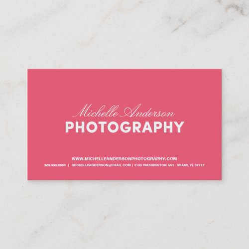 BOLD &amp; SCRIPT | PHOTOGRAPHY BUSINESS CARD