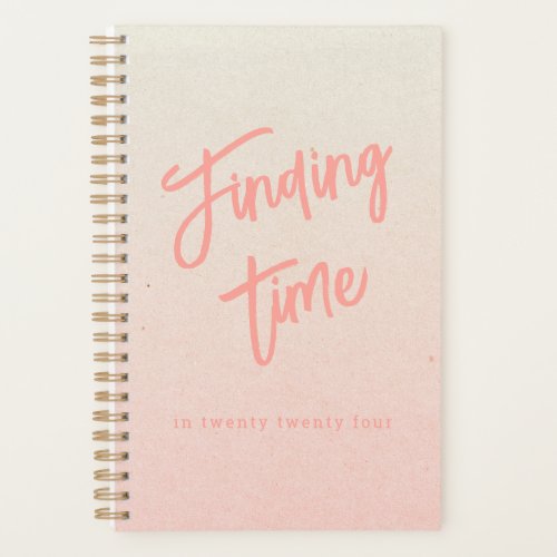 Bold Script Typography Peach Gradient Personalized Planner