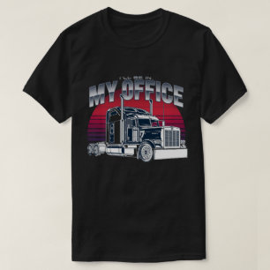 Bold Semi-Truck Graphic Design Artwork T-Shirt