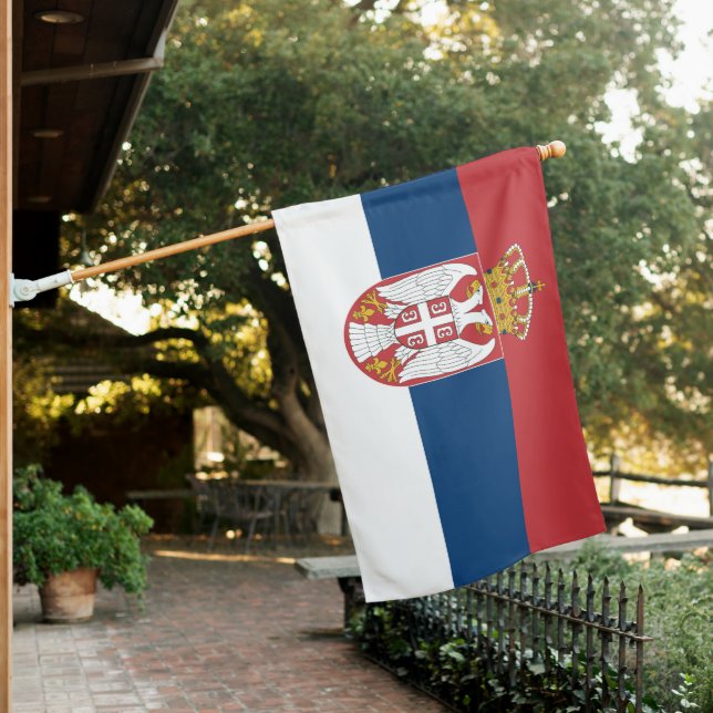  Bold Serbia National Flag Design (In SItu)