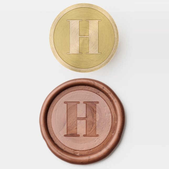 Bold Serif Initial Wax Seal Stamp (Stamped)