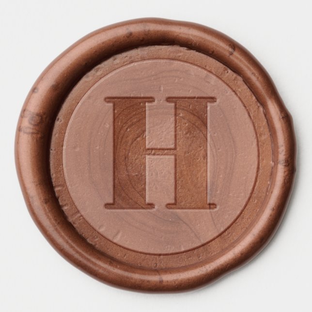 Bold Serif Initial Wax Seal Sticker (Front)