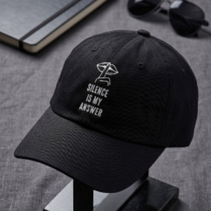 Bold Shhh Slogan Silence Is My Answer Black Hat