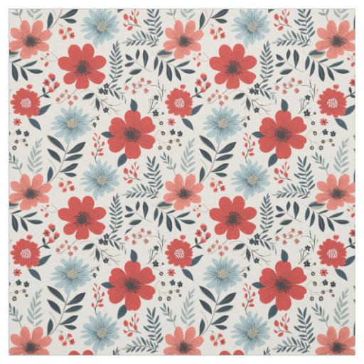 Bold Simple Boho Chic Floral Fabric