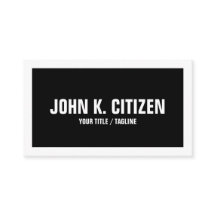 Bold Simple Business Card - black and white