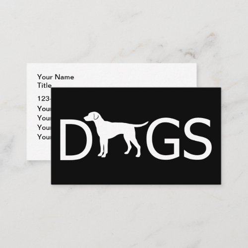 Bold Simple Canine Dog Theme Business Cards