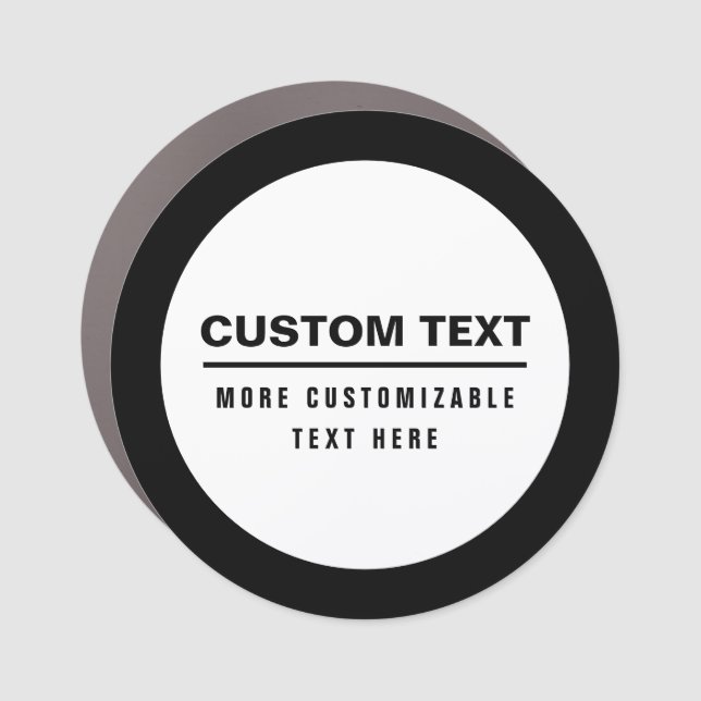 Bold Simple Customizable Text Template  Car Magnet (Front)
