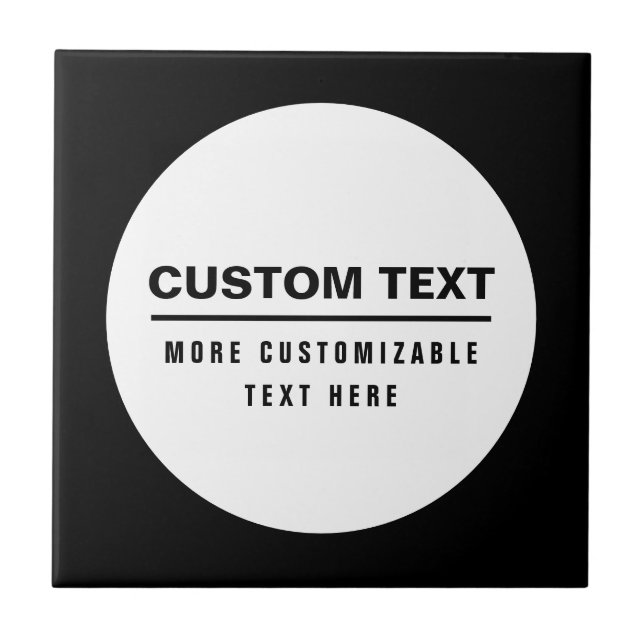 Bold Simple Customizable Text Template  Ceramic Tile (Front)