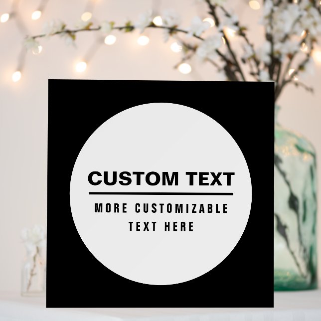 Bold Simple Customizable Text Template  Foam Board (In Situ (Wedding))