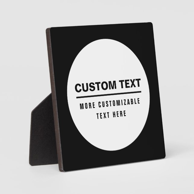 Bold Simple Customizable Text Template  Plaque (Front)