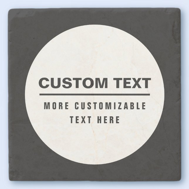 Bold Simple Customizable Text Template  Stone Coaster (Creator Uploaded)