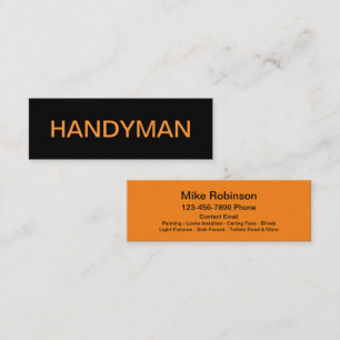 Bold Simple Handyman Business Calling Cards