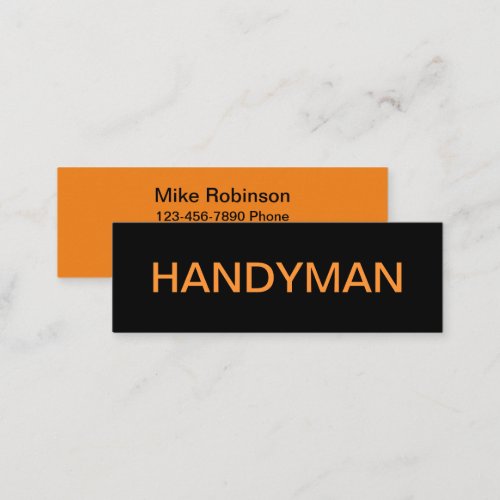 Bold Simple Handyman Business Calling Cards