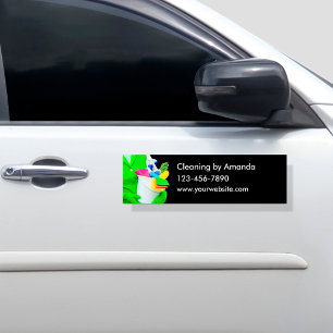 Bold Simple House Cleaning Advertising Car Magnet