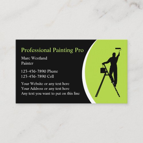 Bold Simple House Painter Business Cards