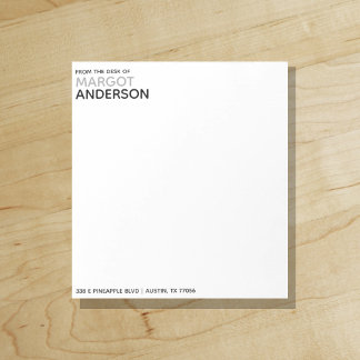 Bold Simple Minimalist Chic From the Desk of Notepad