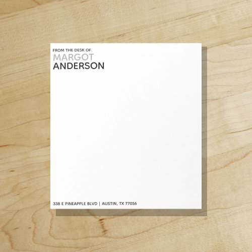 Bold Simple Minimalist Chic  From the Desk of Notepad