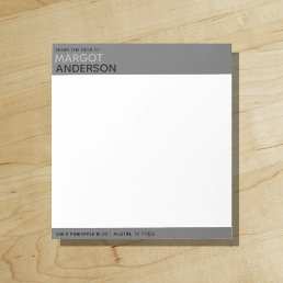 Bold Simple Minimalist | Grey | From the Desk of Notepad